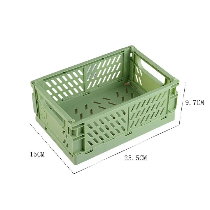 Rynx | Plastic foldable storage box folding box basket stackable cute makeup jewelry toy boxes for storage box organizer portable