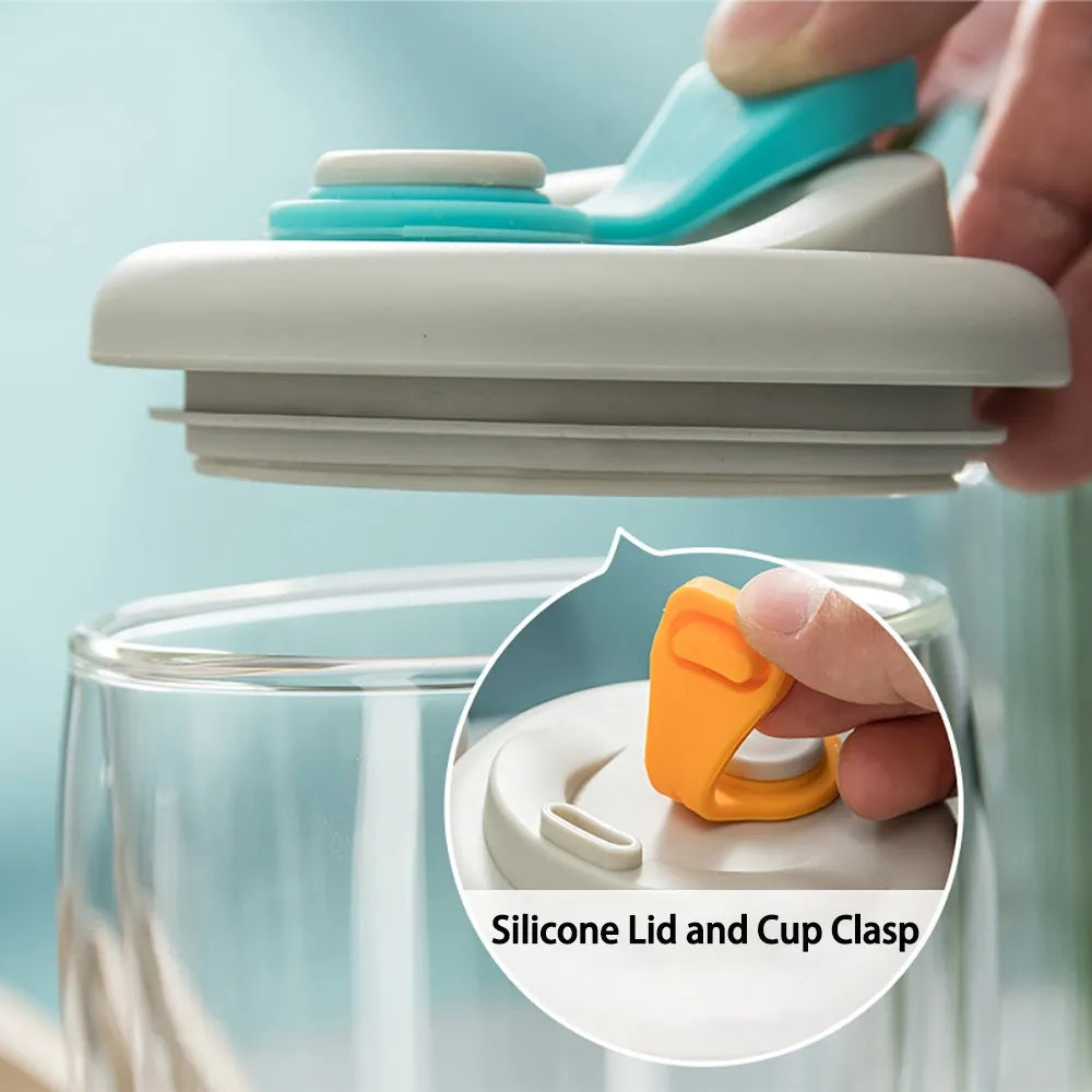 Skorter | Leak-Proof Double Wall Glass Transparent Mug