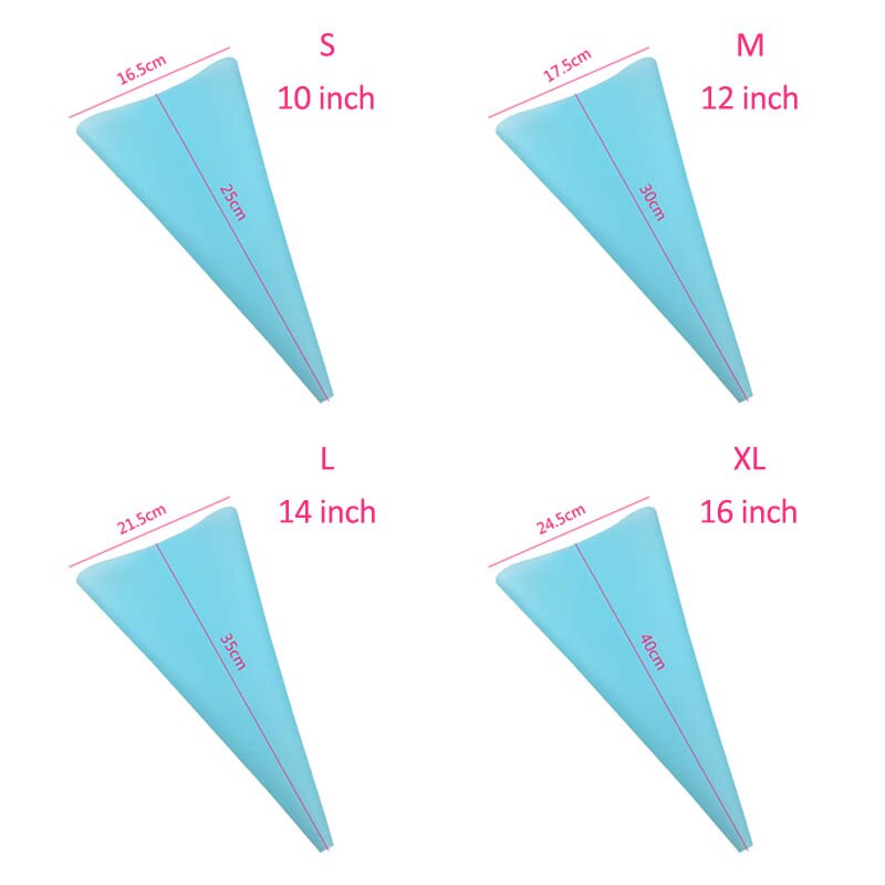 Lisslune | 4Pcs Diy Reusable Pastry Icing Bag