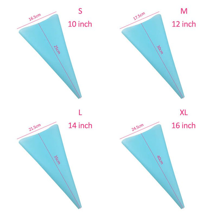 Lisslune | 4Pcs Diy Reusable Pastry Icing Bag