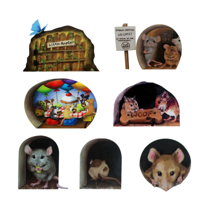 Lisslune | 3D Mouse Hole Funny Wall Stickers