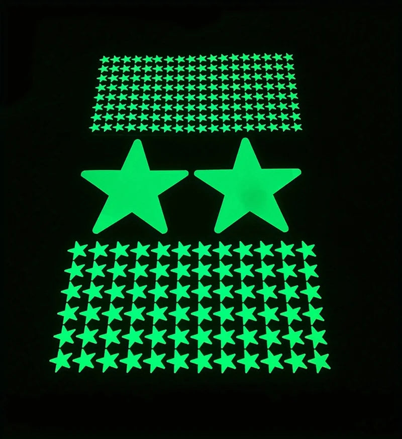 Rynx Glow-in-the-Dark Wall Stickers Self-Adhesive Dots Glow-in-the-Dark Ceiling Stickers for Kids' Room Halloween Home Decor