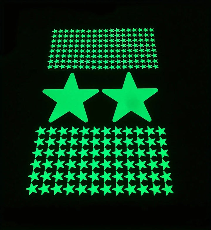 Rynx Glow-in-the-Dark Wall Stickers Self-Adhesive Dots Glow-in-the-Dark Ceiling Stickers for Kids' Room Halloween Home Decor