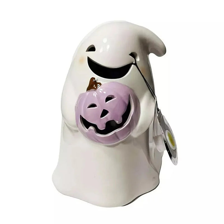 Rynx | Halloween Ghost Ornament Creative Pumpkin Bat Cat Bow Style Resin Ornament Home Living Room Bedroom Office Desk Decoration