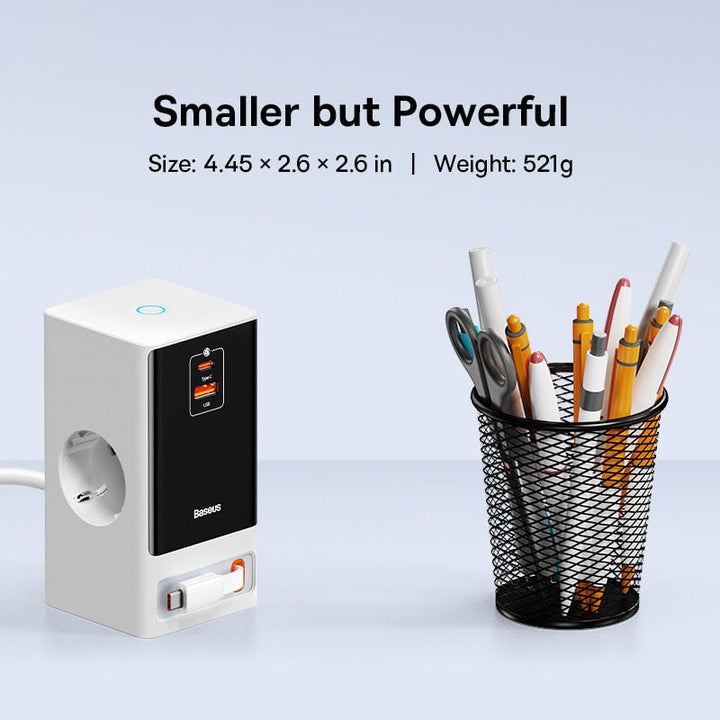 Lisslune | Retractable Cable Fast Charging Digital Power Strip