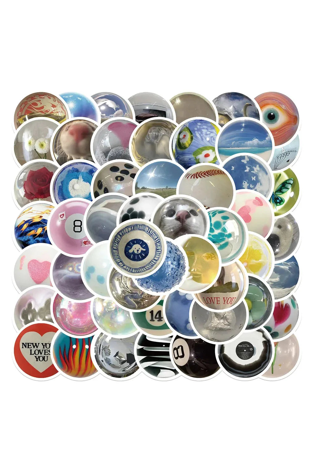 Lisslune | Glass bead cat stickers