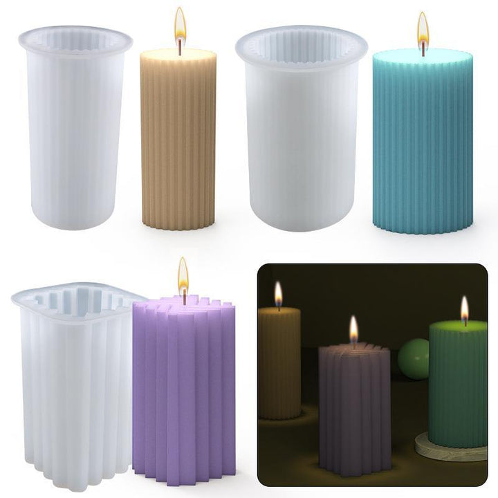 Lisslune | Candle Making Masterpiece: Roman Style Silicone Mold Set for Creative Artistry