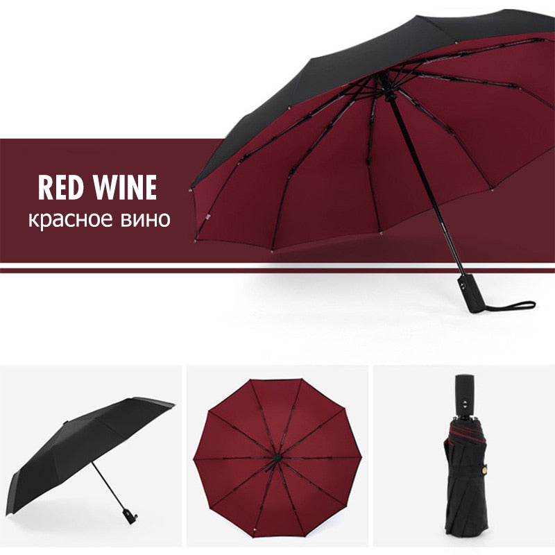Lisslune | StormShield Automatic Umbrella – Windproof Storm Umbrella with Reversed Closing Mechanism