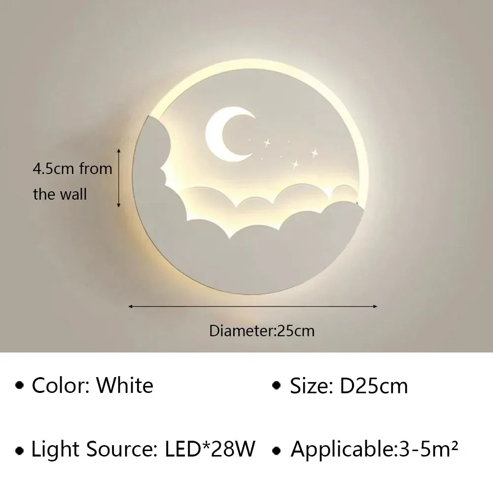 Lisslune | LED wall light with moon and stars