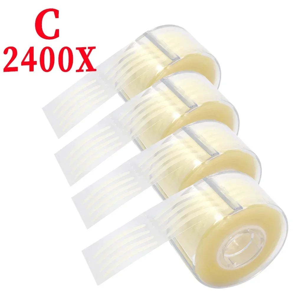 Rynx | Invisible double eyelid stickers 2400 pieces premium eye lifting strips Self-adhesive double eyelid tapes Clear beige eye tapes Makeup tool