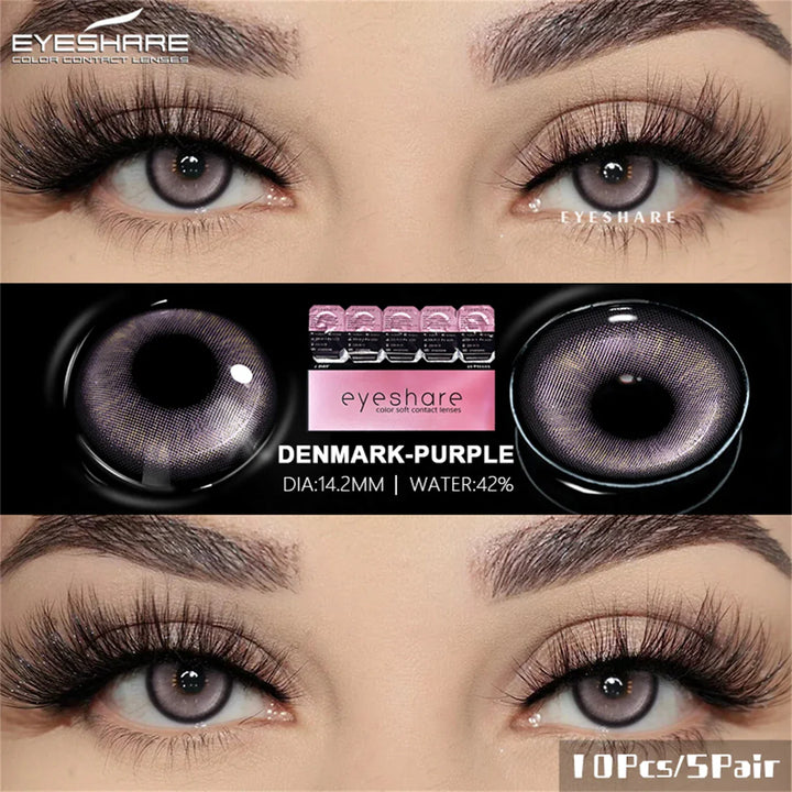 Rynx | Daily Lens 10pcs/5pairs Colored Contact Lenses Natural Gray Contact Daily Disposable 1 Day Use Colored Make-up Lenses