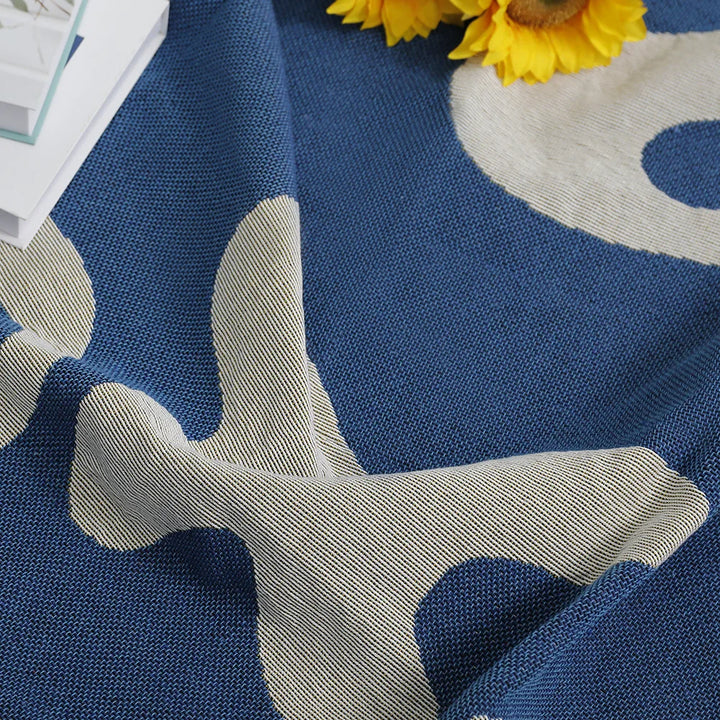 Rynx | Textile City Into Blue Coral Pattern Blanket Home Decor Sofa Throw Outdoor Camping Grass Mat 125x150cm