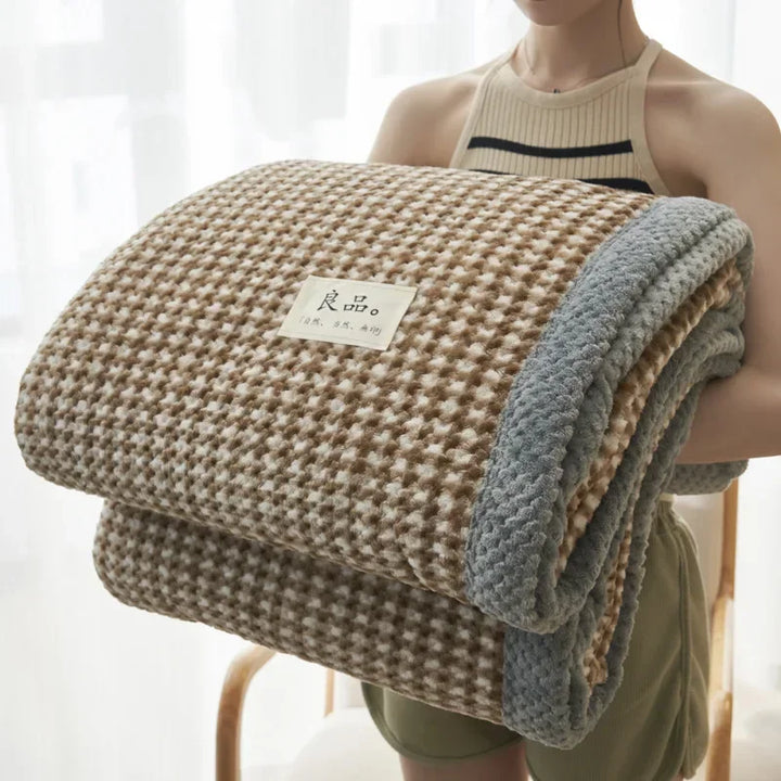 Lisslune | Plaid Knit Blanket