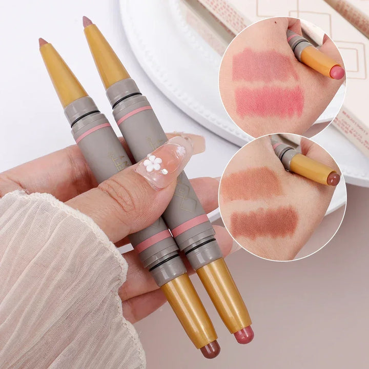 Rynx | Waterproof Lipstick Pencil Matte Nude Soft Solid Lipstick Pencil Long-lasting Professional Women's Lip Contour Korean Makeup