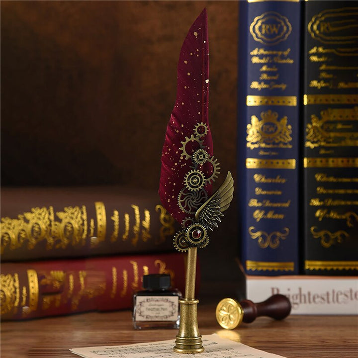 Lisslune | Phoenix Feather Mechanic Calligraphy Pen Set