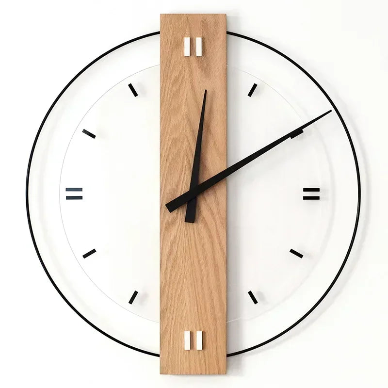 Lisslune | SilentOak – Minimalist Wooden Wall Clock with Silent Movement