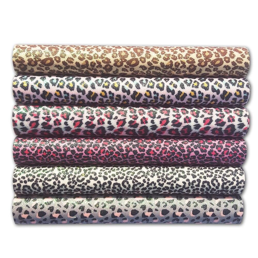 Lisslune | Glittering Leopard Print Synthetic Leather Craft Roll: Ignite Your Creative Spirit!