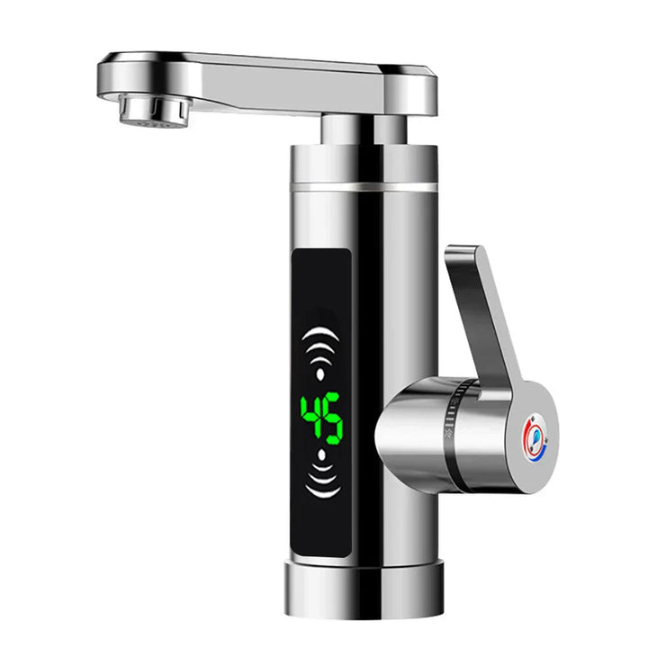 Lisslune | ThermoFlow 3000W Instant Heating Kitchen Tap with 360° Rotating Spout – Stainless Steel & Energy Efficient