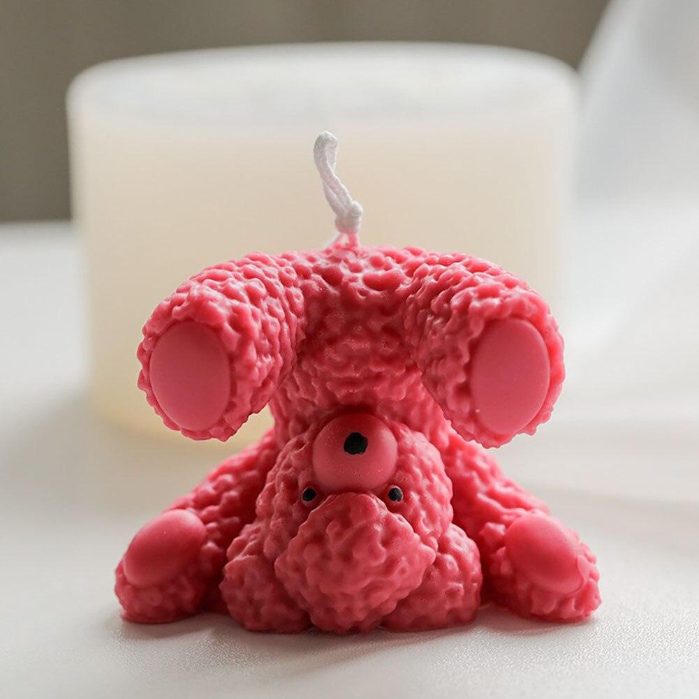 Lisslune | Teddy Bear Candle Making Silicone Mold Set with Dome Design