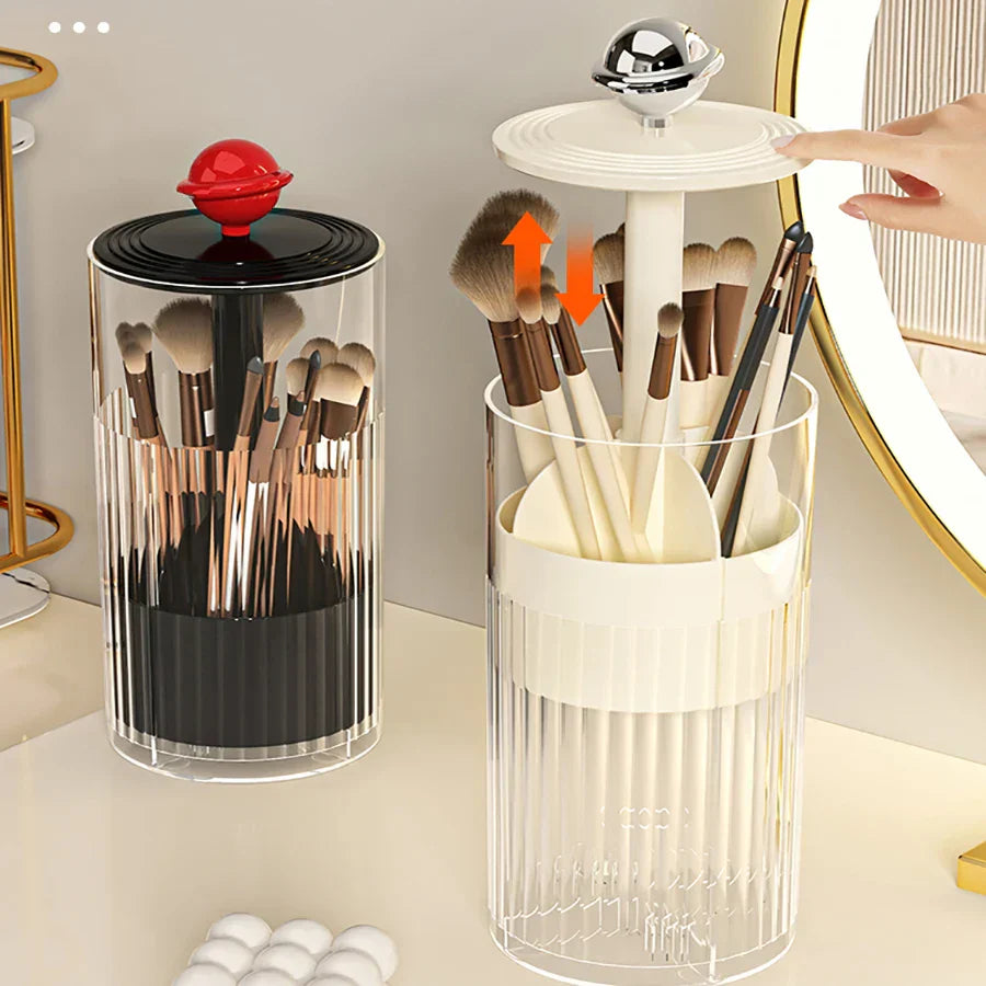 Lisslune | Auto Lift & Luxe Makeup Brush Organizer