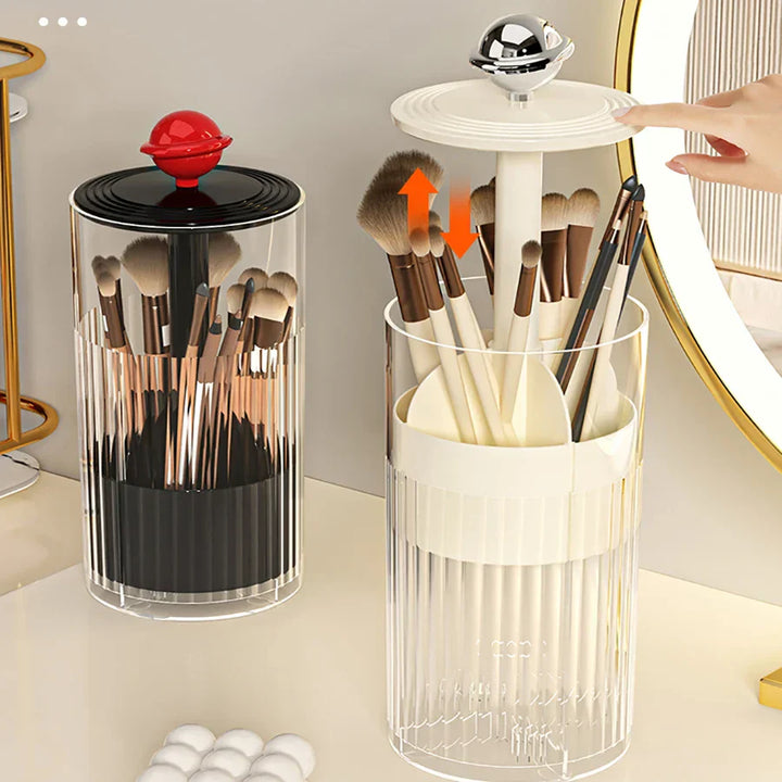 Lisslune | Auto Lift & Luxe Makeup Brush Organizer
