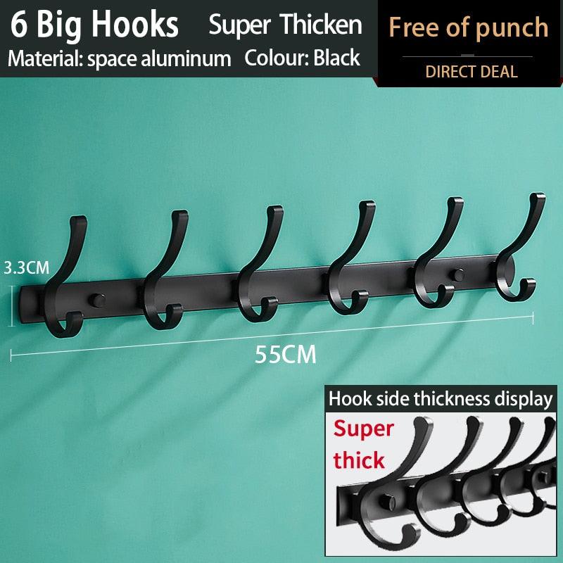 Lisslune | Space-saving Aluminum Hook Organizer: Efficient and stylish storage for any room