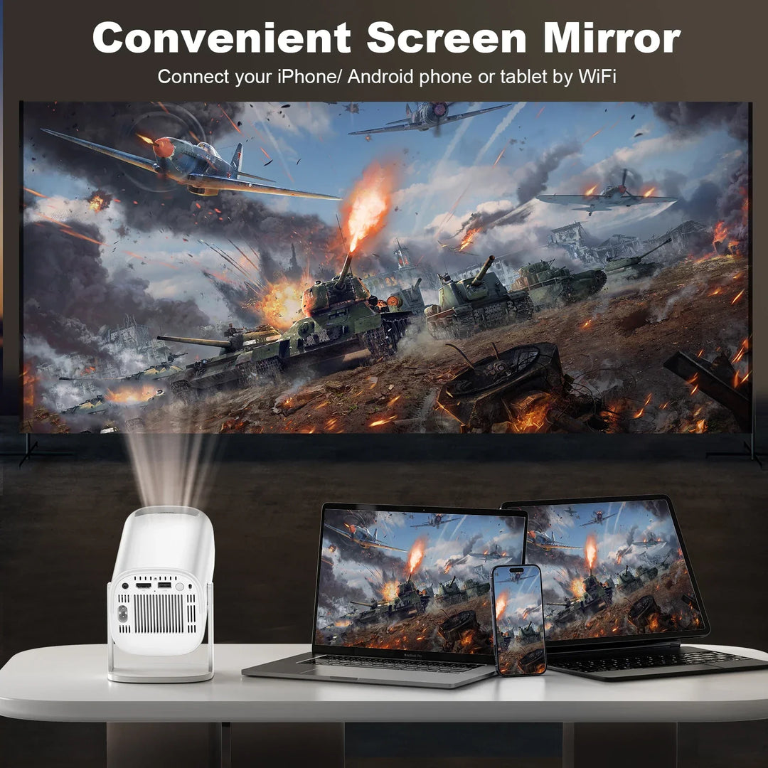 Lisslune | Smart Mini Android 4K Support Home Cinema Projector