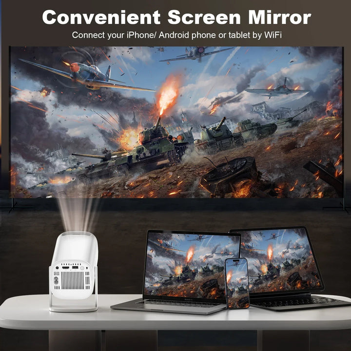 Lisslune | Smart Mini Android 4K Support Home Cinema Projector