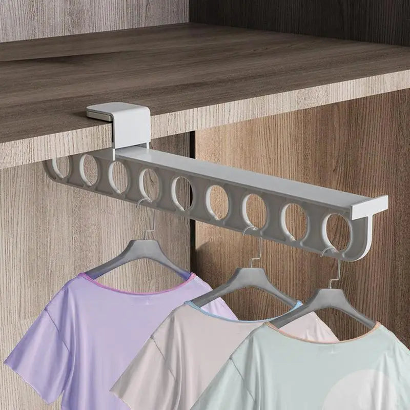 Lisslune | Retractable Wardrobe Rail Closet Organizer Hanger