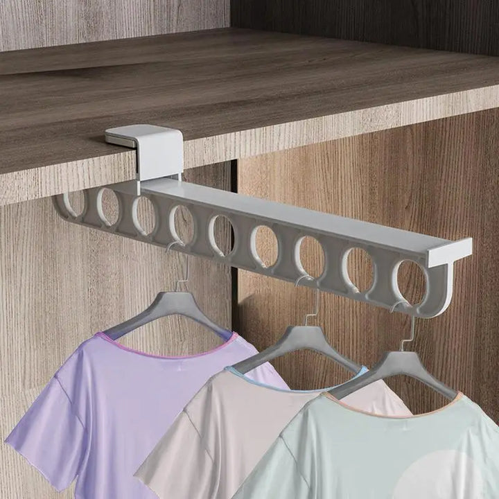 Lisslune | Retractable Wardrobe Rail Closet Organizer Hanger