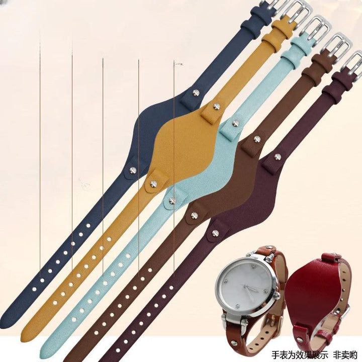 Lisslune | Elegant calf leather watch bands with rose-colored steel clasp - A luxurious women's accessory