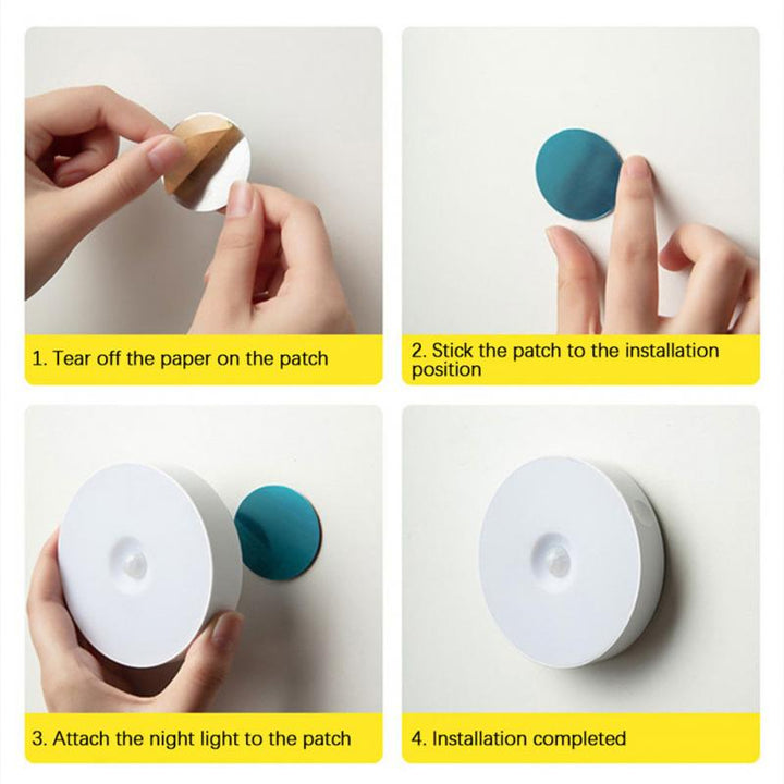 Lisslune | Sticky LED Motion Sensor Mini Night Lamp