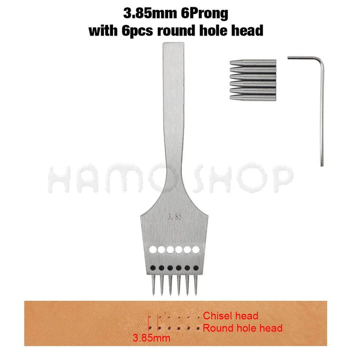 Lisslune | Premium Replaceable Round Chisel Tool Set for Leatherworking