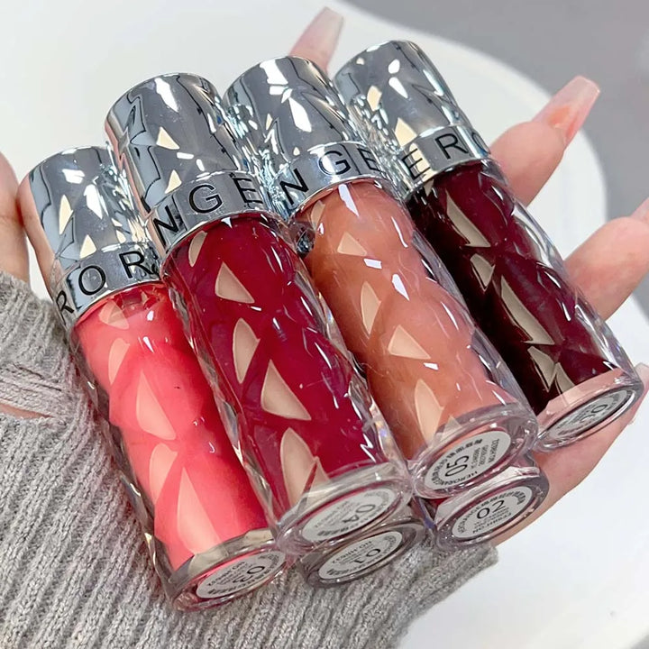 Rynx | Clear Nude Mirror Lip Gloss Moisturizing Hydrating Non-sticky Water Light Glass Gel Filling Lip Glaze Oil Lipstick Tint Cosmetics