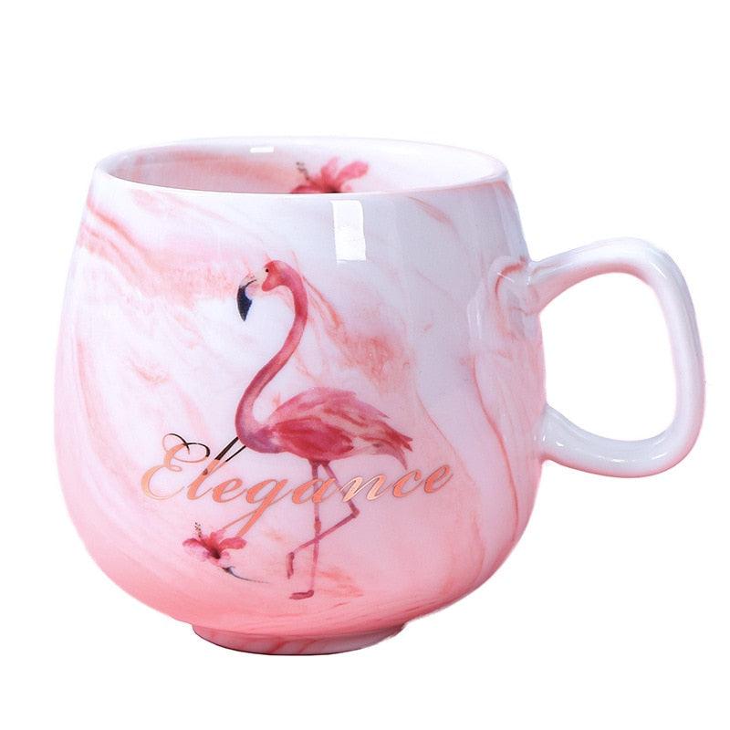 Lisslune | Paw-sitively Charming Flamingo Ceramic Travel Mug: Your Cozy Companion for On-the-Go Sips