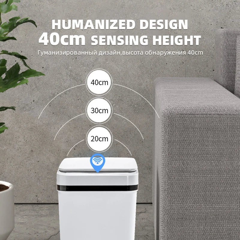 Lisslune | Waterproof Smart Wave Sensor Automatic Trash Can