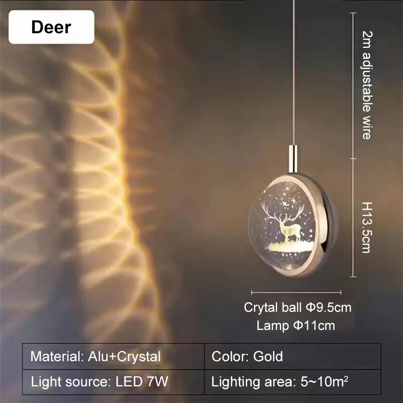 Lisslune | Romantic Crystal Rotating Mood LED Lights