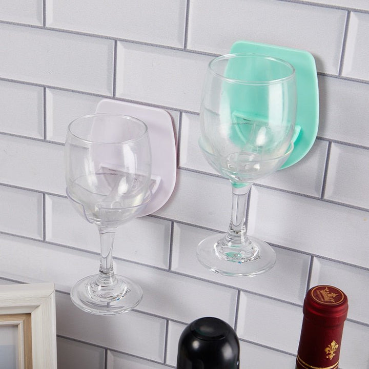 Lisslune | Self-adhesive bathroom champagne & wine glass holder