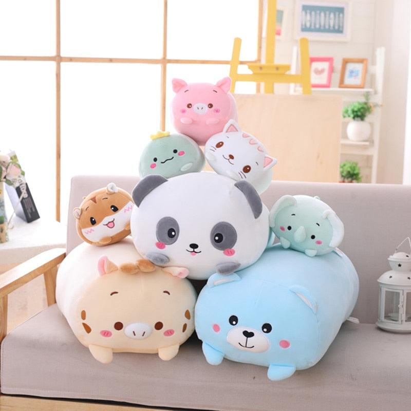 Lisslune | Cuddly Cartoon Animal Companion Pillow - Plush Cuddly Friends
