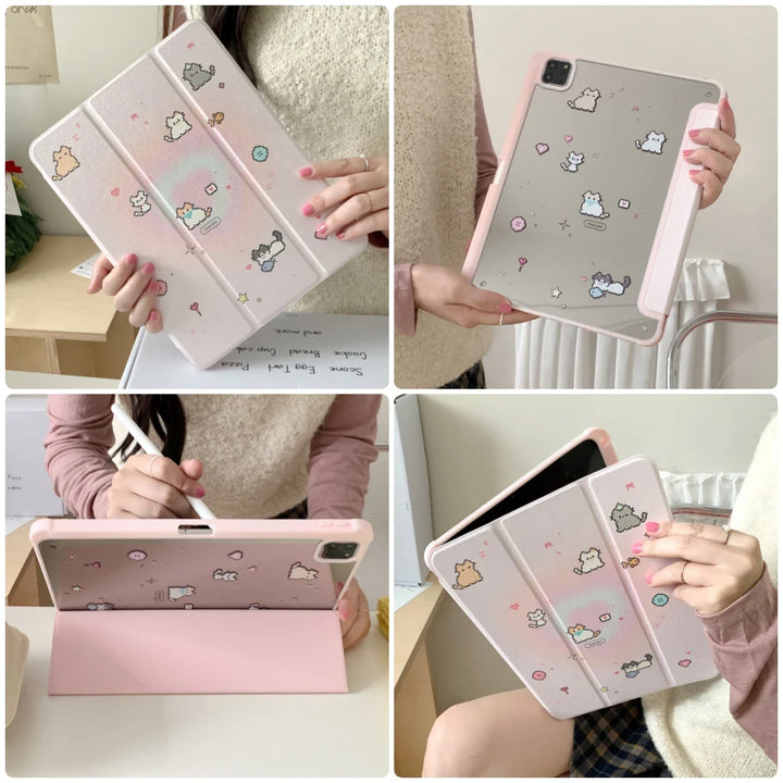 Lisslune | Für iPad 11 Zoll 2025 2024 Air Pro 11 12,9 13 M3 M4 Hülle 9,7 10,2 5. 6. 7. 8. 9. 10. Generation Cover Air 5 4 3 10,9 Hülle