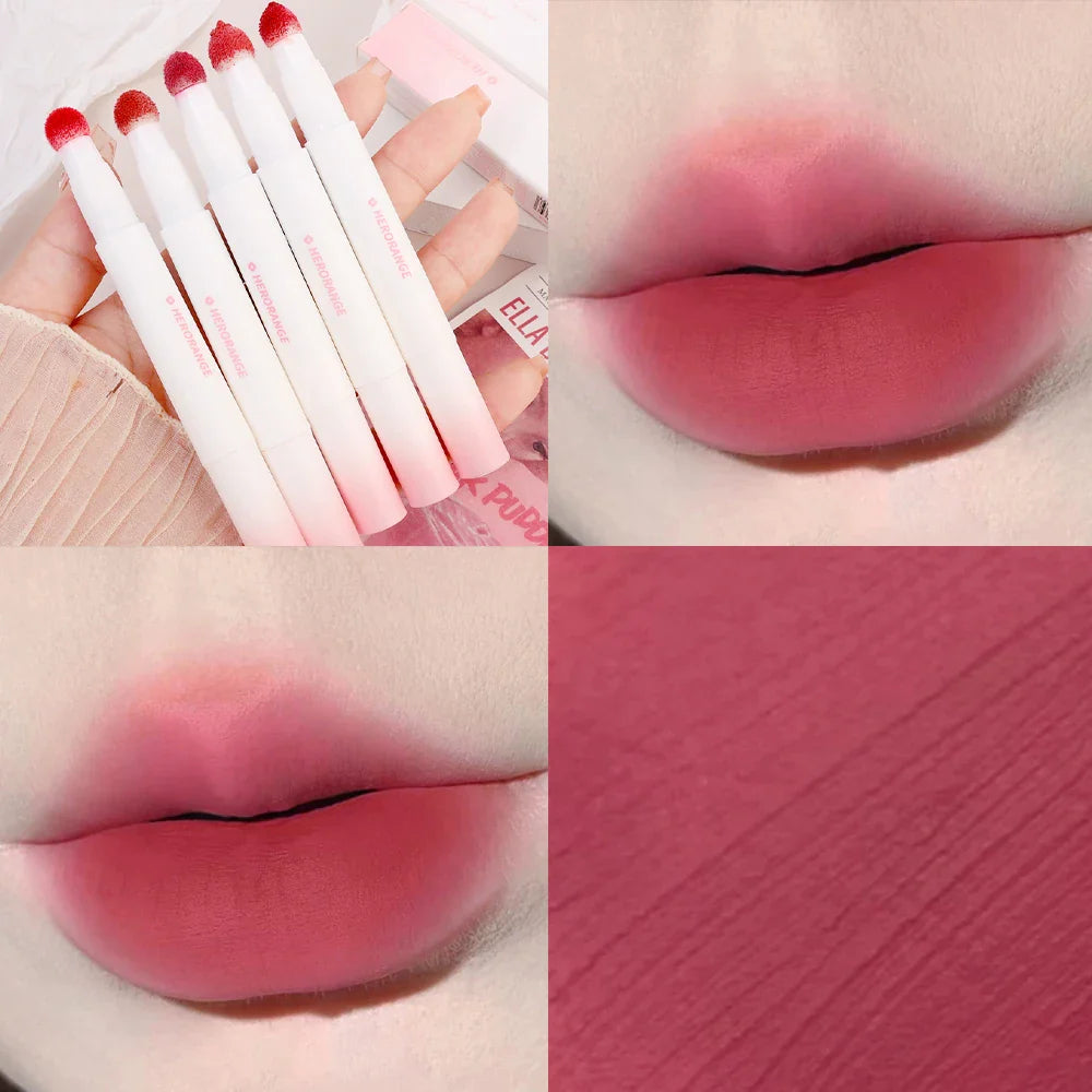 Rynx | Soft Velvet Lip Gloss Nude Matte Liquid Lipstick Waterproof Lip Makeup Pigment Long-lasting Face Cheek Lip Gloss Korean Cosmetics