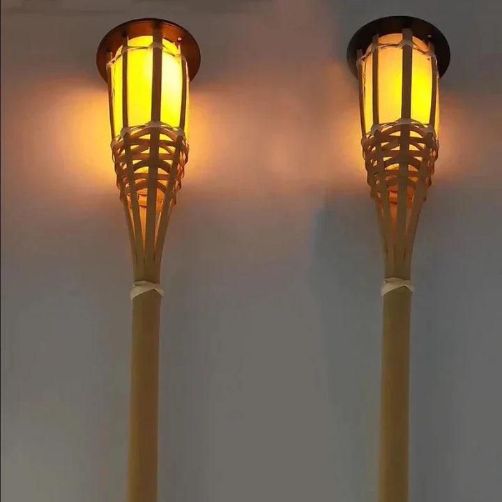 Lisslune | Solar Torch 5-Piece Set | Flame Effect LED Garden Lights | Solar Powered | Decorative Light for Outdoors