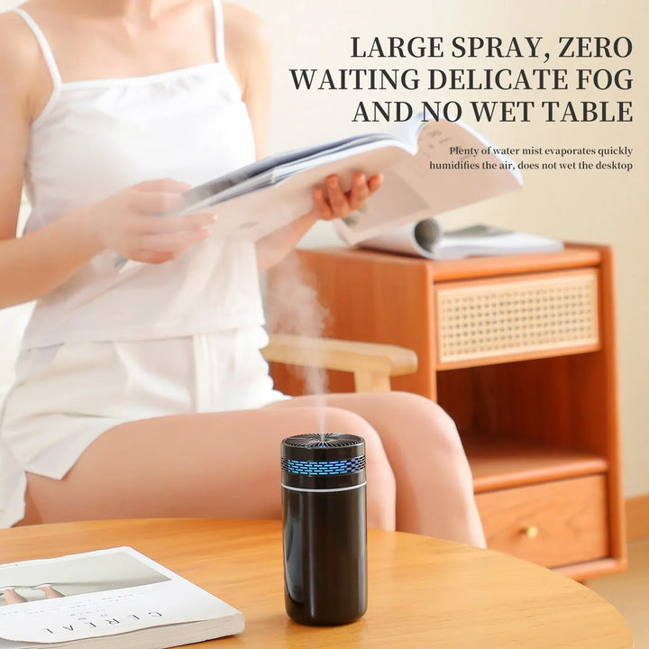 Lisslune | 250ML Portable Car Humidifier - USB LED Essential Oil Diffuser