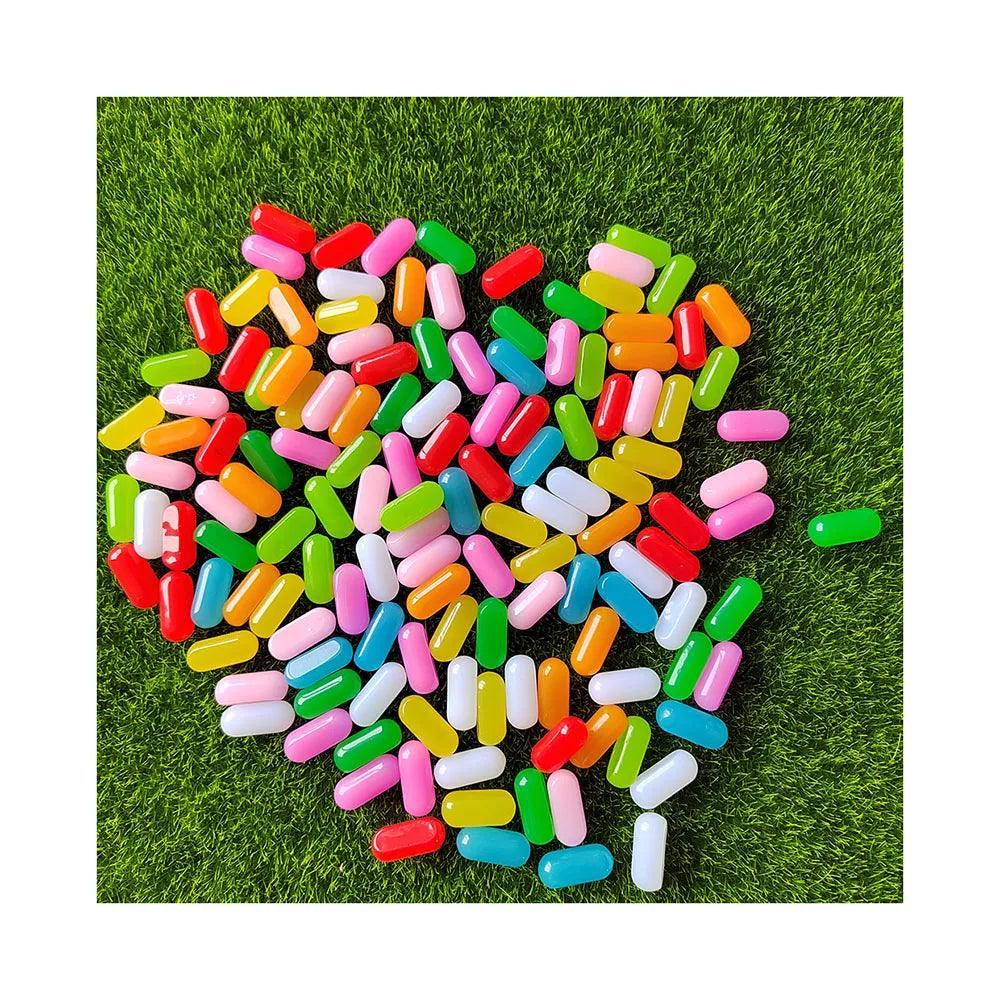 Lisslune | Charming Miniature Candy Jelly Bean Beads for Fun DIY Jewelry and Hair Accessories, 21mm