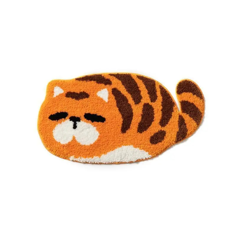 Rynx | Large Round Cat Head Shaped Rug Cute Cat Carpet Non-Slip Bedroom Velvet Carpet Flooring Living Room Entrance Mat Home Décor