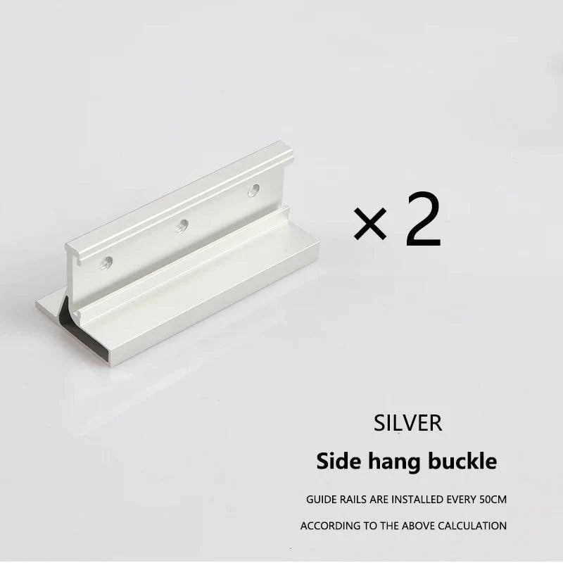 Lisslune | Tranquil Motion Black Elegance Sliding Door System Kit