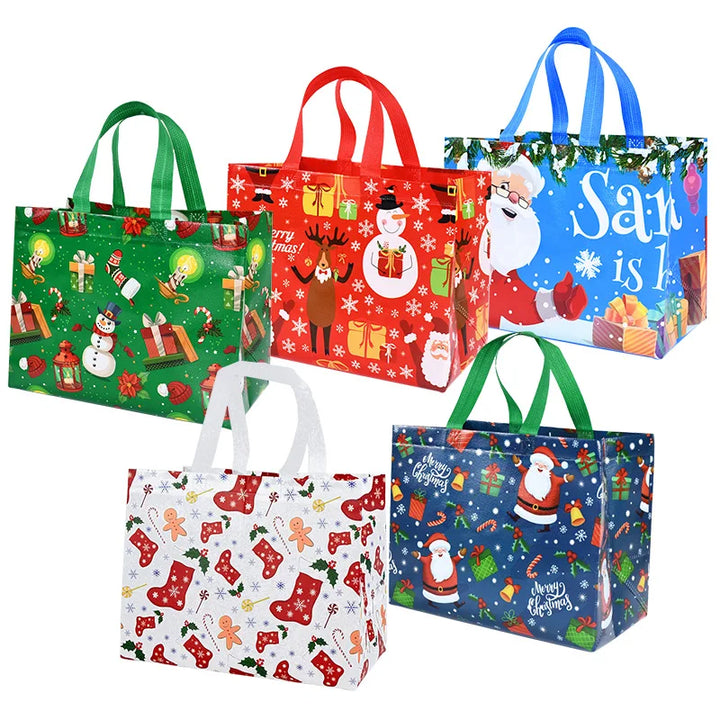 Rynx Christmas gift bag Santa Claus snowman candy gift wrapping bag 2024 Merry Christmas party home decoration Navidad Noel 2025 New Year