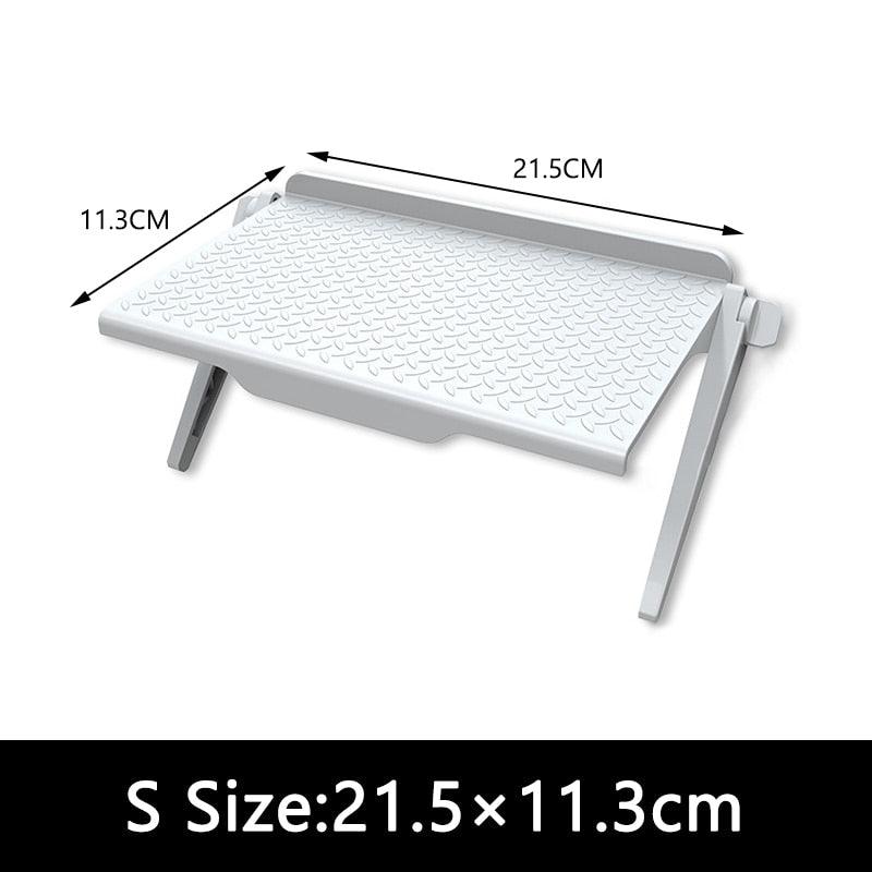 Lisslune | Versatile adjustable desktop stand with integrated media organizer in stylish black or white
