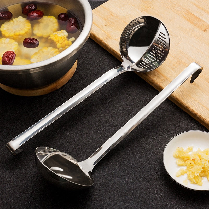 Lisslune | Long Handle Soup Strainer Spoon