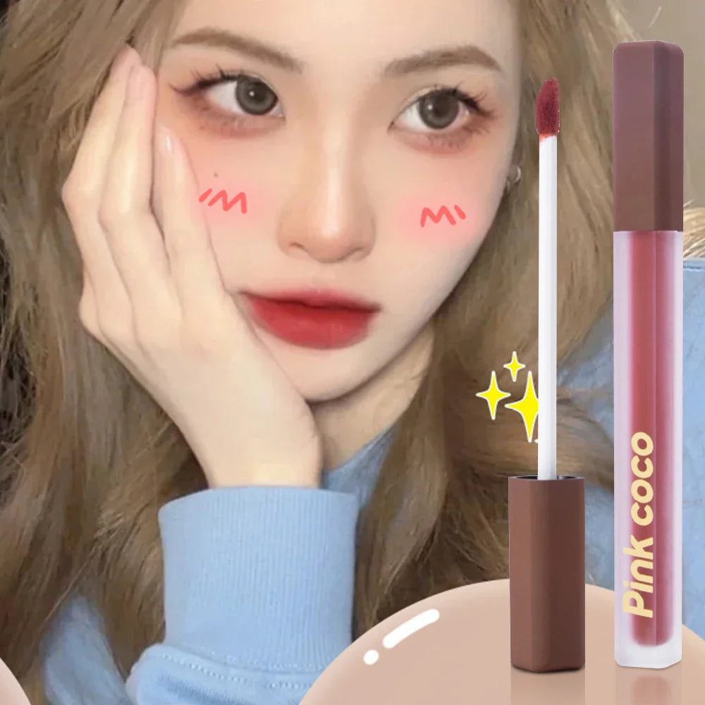 Rynx | Fog Texture Lip Gloss Matte Water Liquid Lipstick Moisturizing Lip Gloss Long-lasting Sexy Lips Tint Makeup Korean Cosmetics